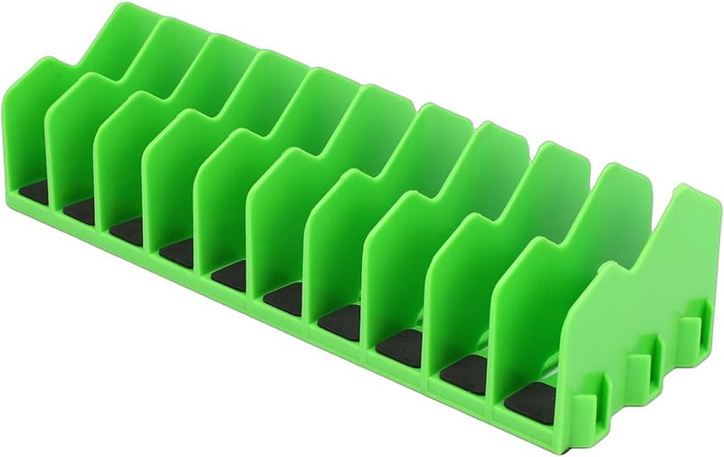 Zerodis منظّم 10 فتحة لملاقط مع قاعدة مانعة للانزلاق حامل أدوات متعدد الأغراض 9.8 × 2.6 بوصة - Image 4